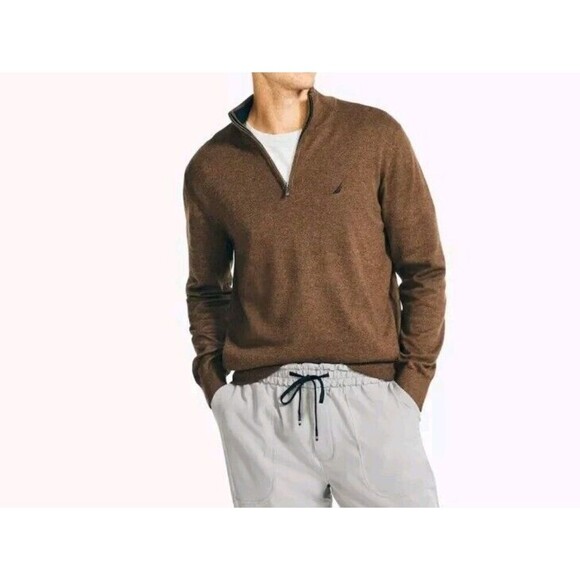 Nautica Sweater Size XL Color Gray Charcoal Zip On Front - Picture 2 of 12